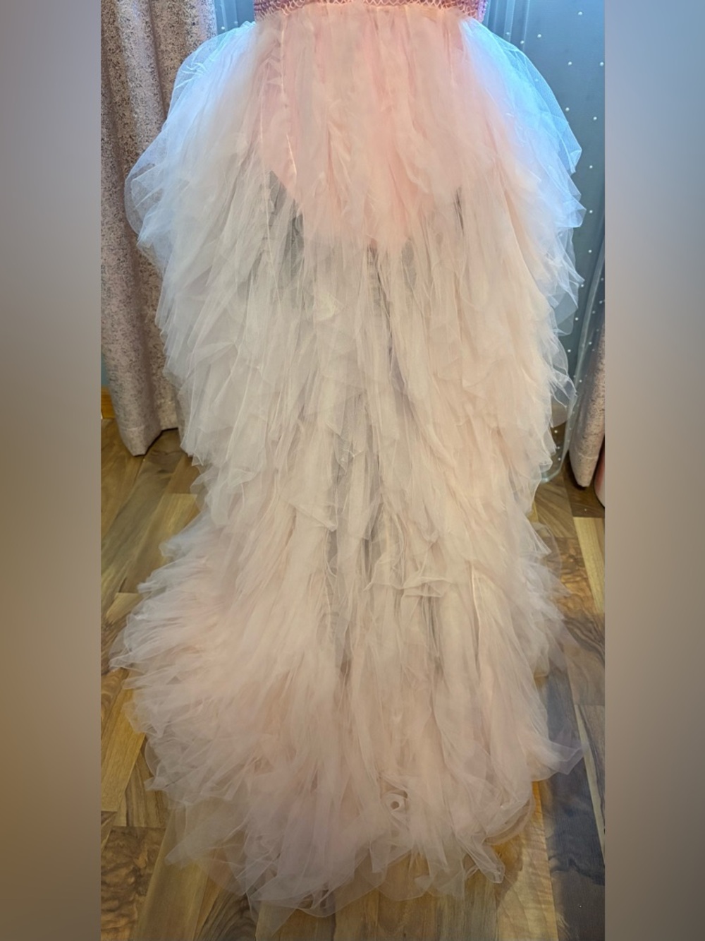 Lacey Embellished Tulle Gown - Picture 5 of 9